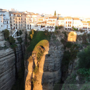 Silhouette of the Puente Nuevo at sunset, Ronda