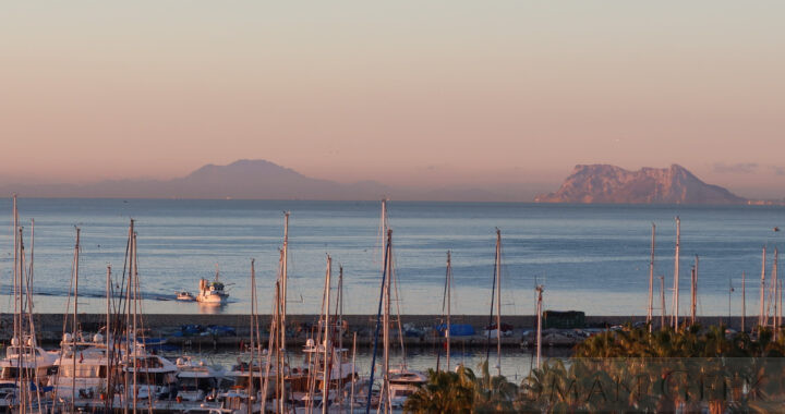 Gibraltar and Jebel Musa from Port of Estepona