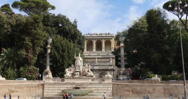 Terrazza del Pincio Viewpoint, Villa Borghese Gardens, from Piazza del Populo