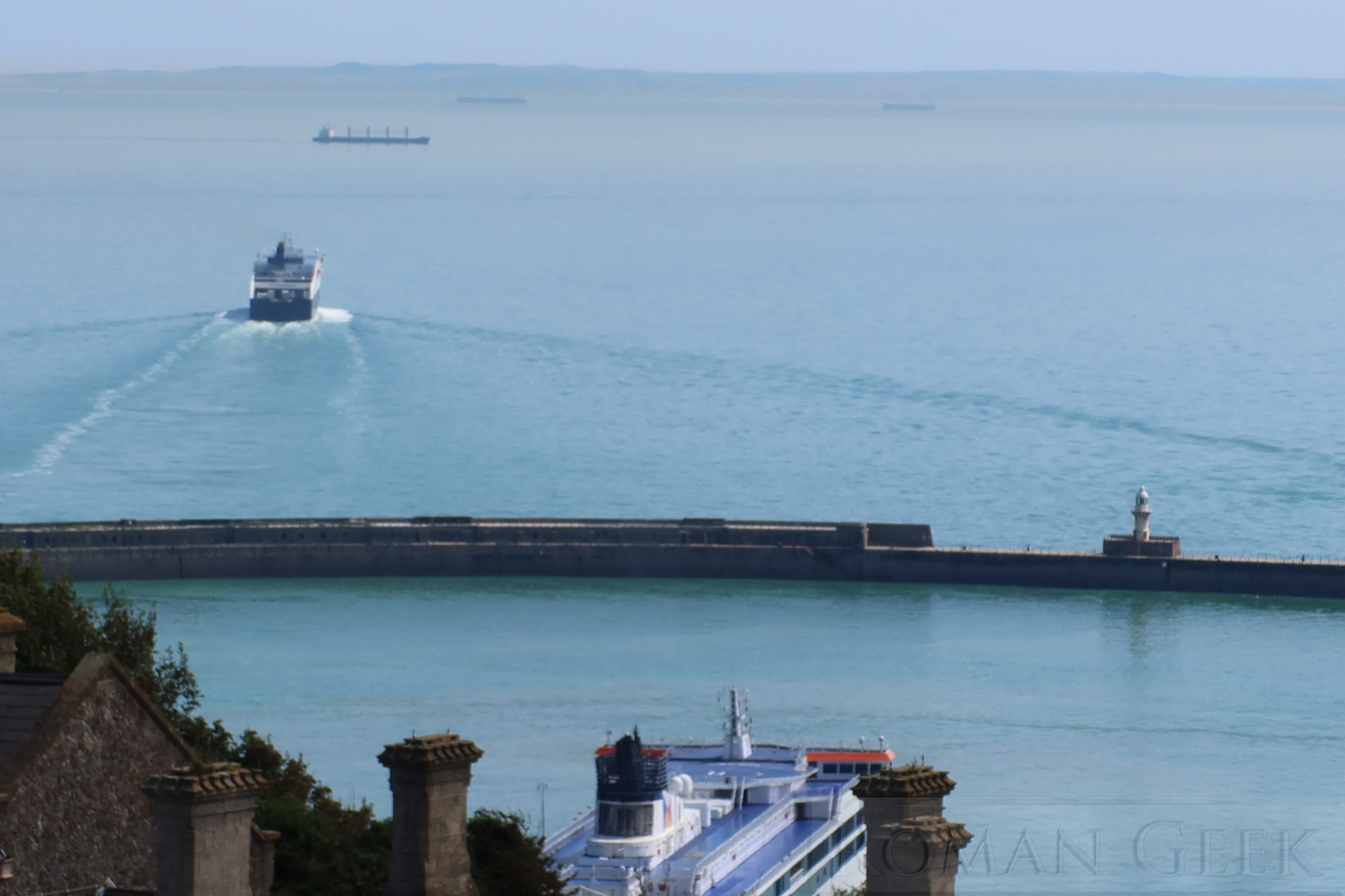 Straits of Dover looking towards Cap Gris Nez, France