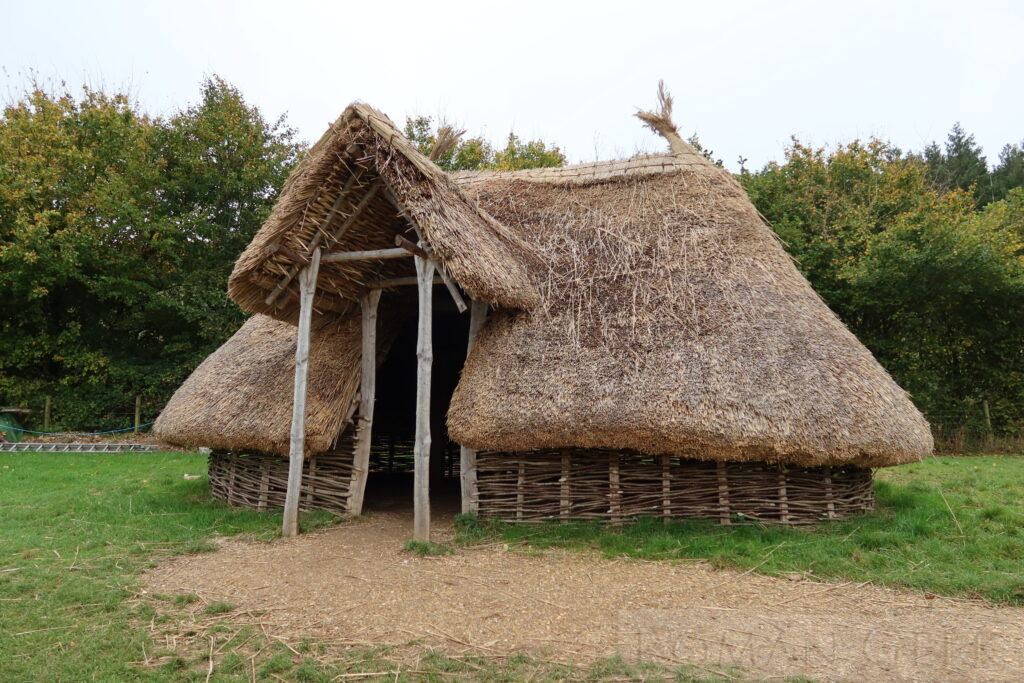 Neolithic House at Butser Ancient Farm near Petersfield.
