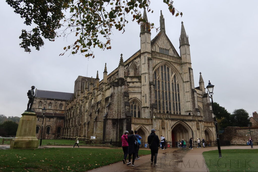 Winchester Cathedral, burial place of King Canute and his son Harthacanute.