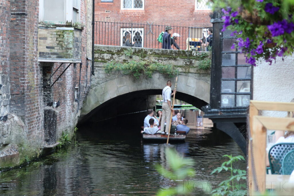 Punt under the King's Bridge on the Great Stour, Canterbury